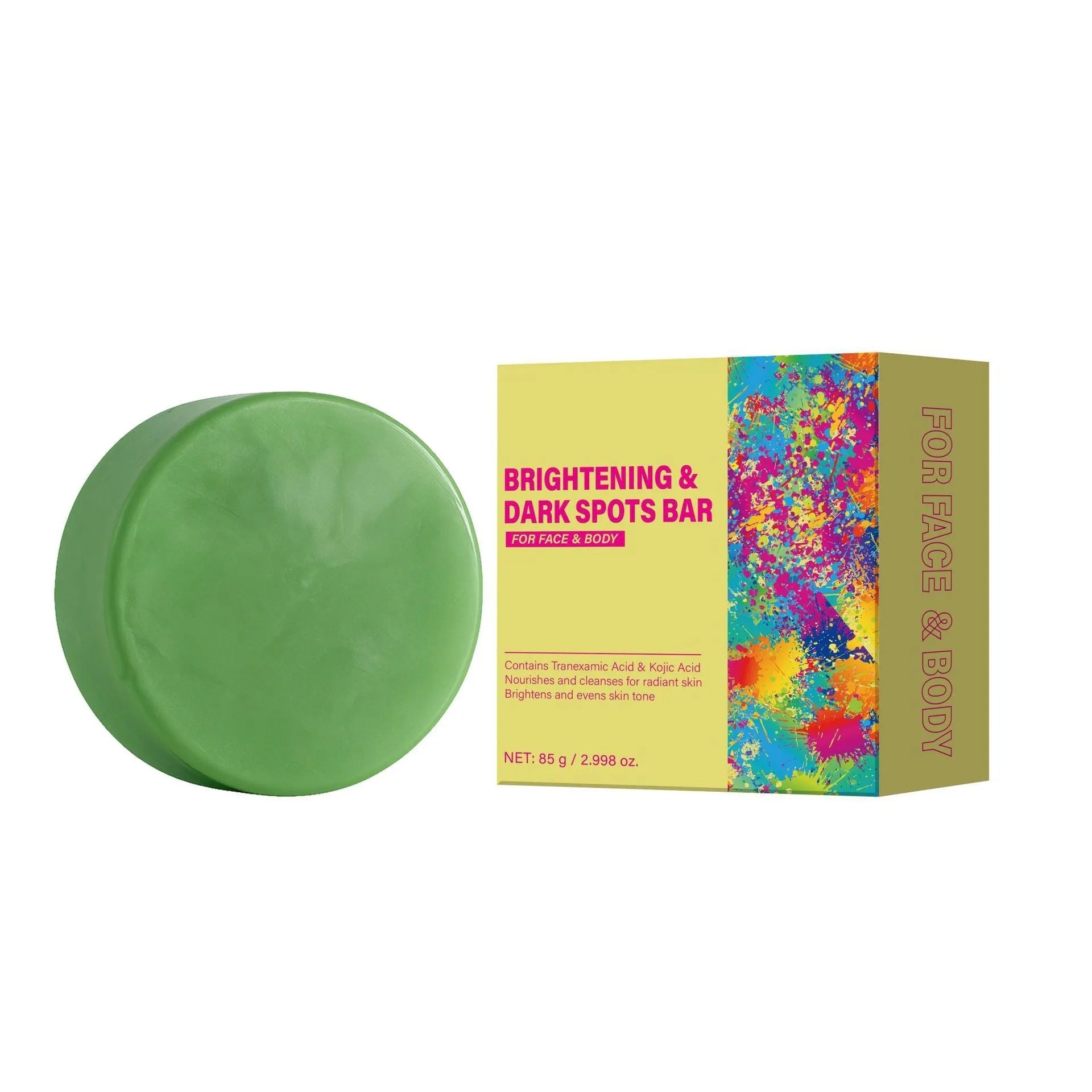 White spot removing soap 85g bar in neutral packaging for face and body