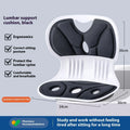 Grey lumbar support cushion for chair seating