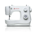 M2405 portable electric sewing machine with accessories on tabletop