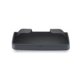 Black silicone sunglasses holder installed in Tesla centre console armrest compartment