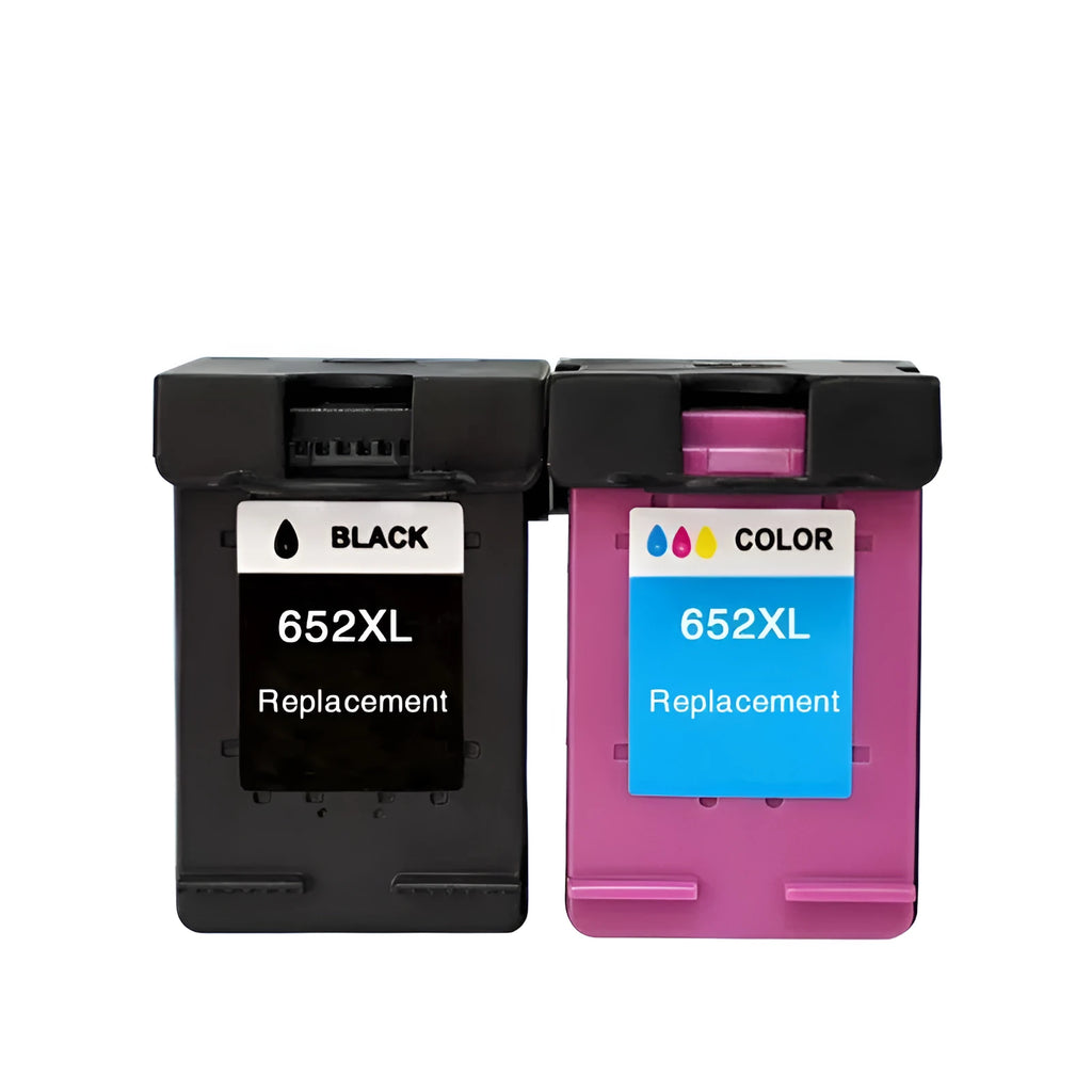 HP Deskjet compatible black and tri-colour ink cartridge pack, refillable.