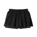 Men's nylon sports shorts with side-slit design in turmeric yellow colour