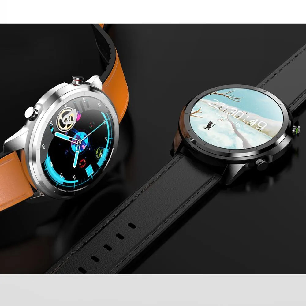LEMFO LF26 smart bracelet with 1.3-inch screen shown in Black and Brown Silver colour options