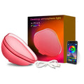 16-colour smart WiFi Bluetooth desk lamp with RGBIC lighting and USB power on a wooden desk