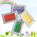 48-piece plastic microscope slide set for children with colour-coded plant, insect, and animal specimens
