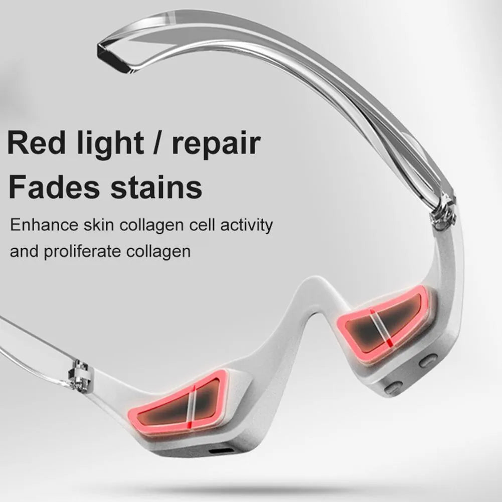 3D glasses-design micro-current eye massager beauty instrument in pink or white
