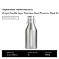 Stainless steel thermal pot with large capacity for outdoor portable use