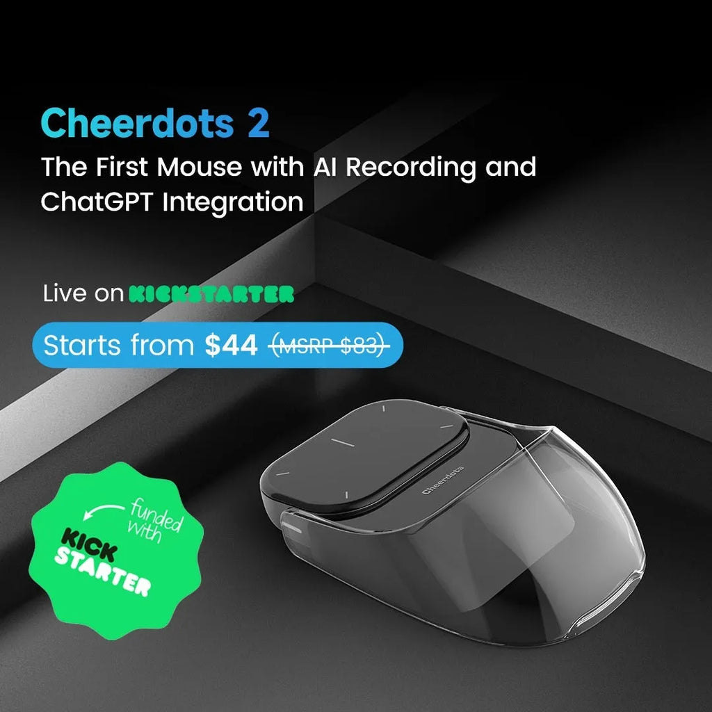 Smart split air mouse with laser pen in black/ silver gray ABS case, 60x41x16mm, touch buttons, Type-C charging port