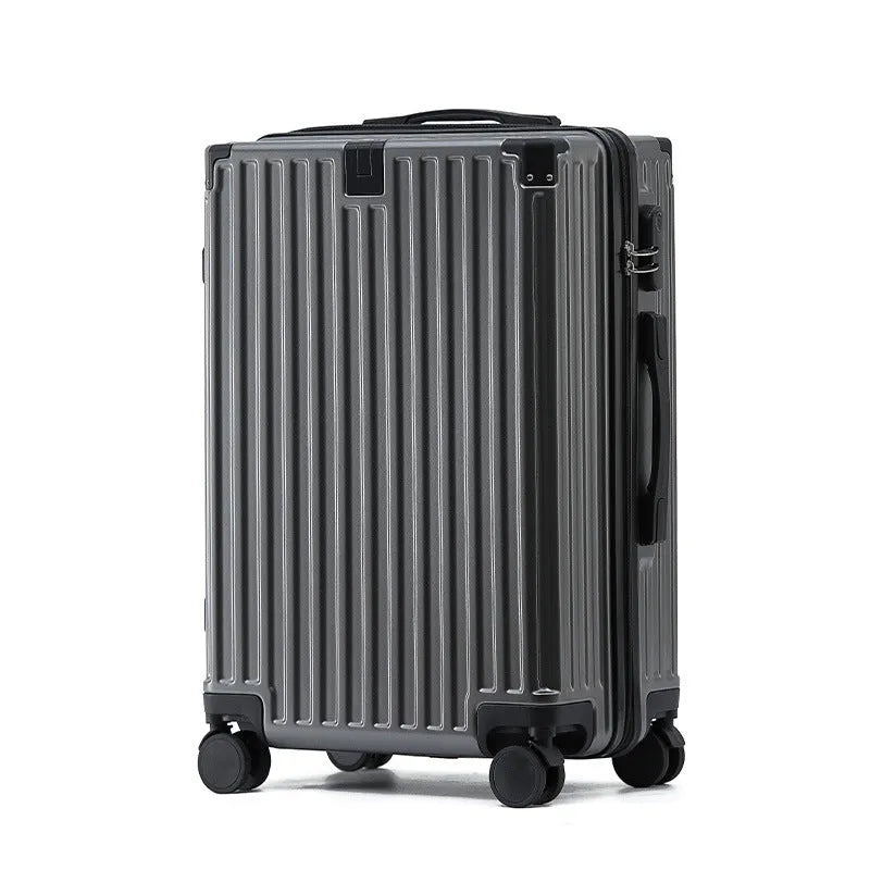 Hard-shell aluminium frame suitcase in ABS PC with universal wheels and USB port in avocado green colour.