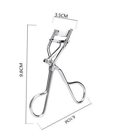 Metal eyelash curler manual beauty tool for eye lash curling in silver colour finish