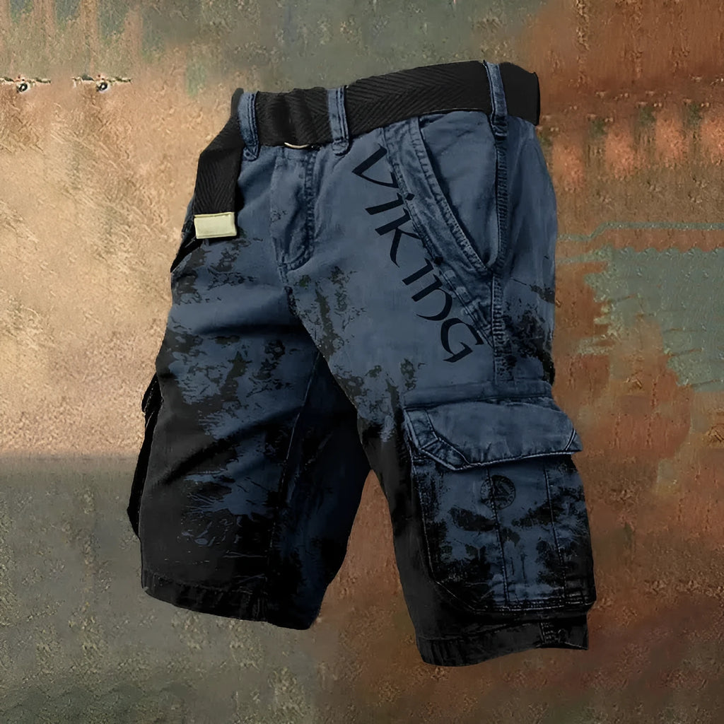 Men's 3D digitally printed polyester shorts with zip closure in various pattern designs