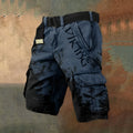 Men's 3D digitally printed polyester shorts with zip closure in various pattern designs