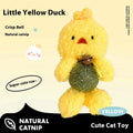 Plush catnip ball toy with bell in animal designs including brown bear and green frog