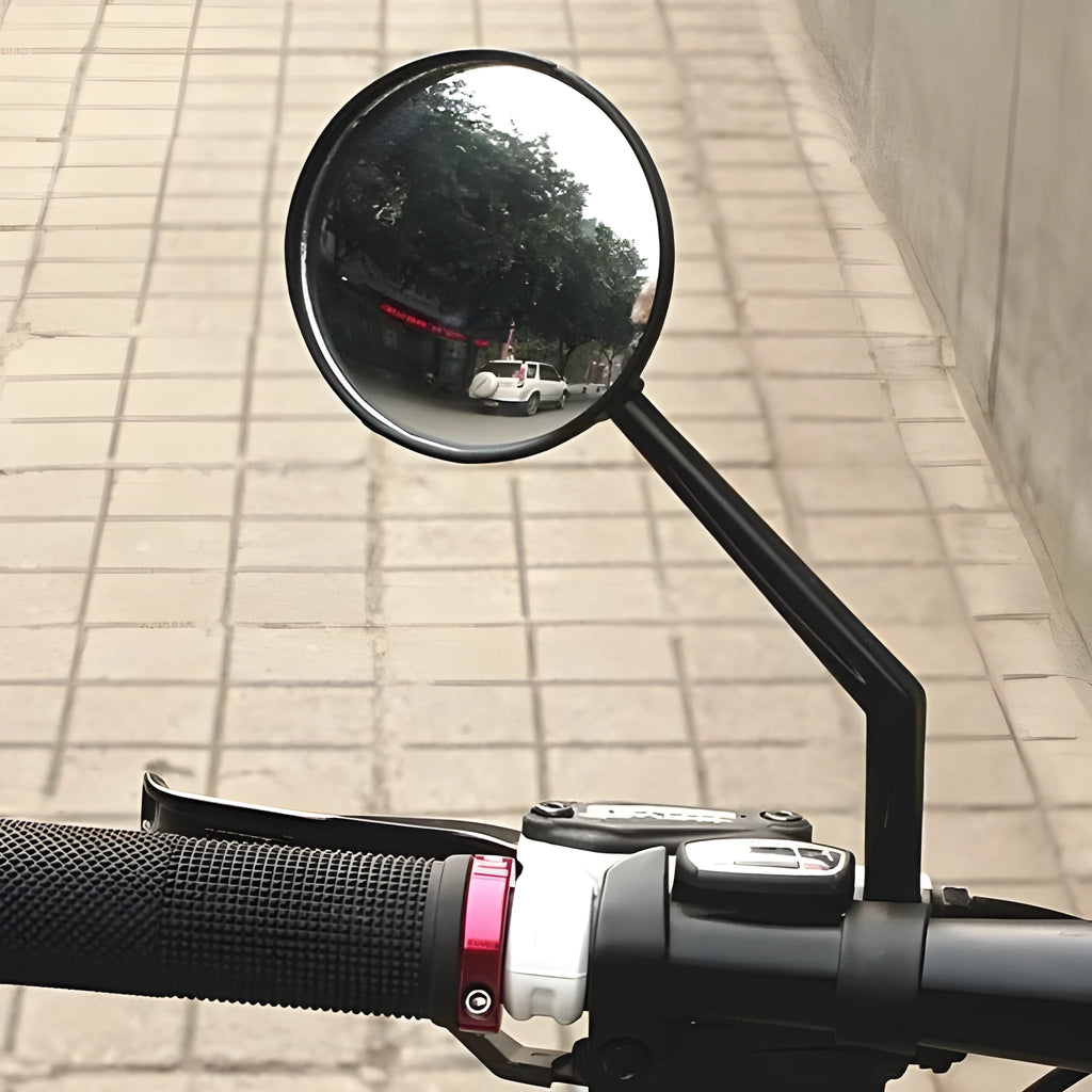Mountain bike convex rearview mirror with plastic glass lens in Bubble Bag colour, free size, packaged with paper card OPP