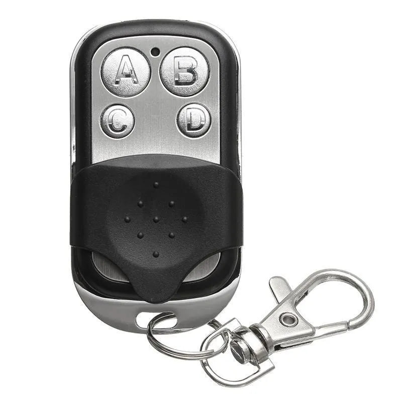 443 metal garage door remote control with four buttons and rolling code copy feature