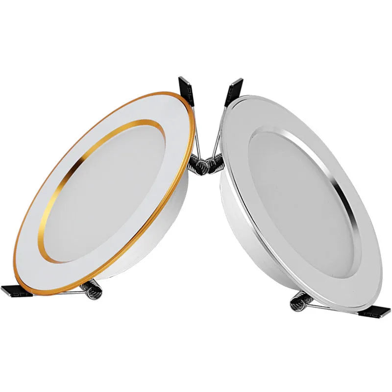 Aluminium anti-fog LED recessed downlight in multiple sizes for ceiling installation.