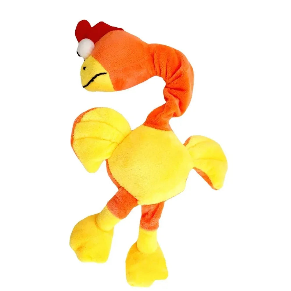 Durable rubber dog toy shaped for chewing, shown in black, green, and orange colours.