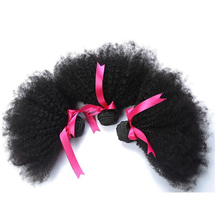 African small wig short human hair natural style neat slant bang