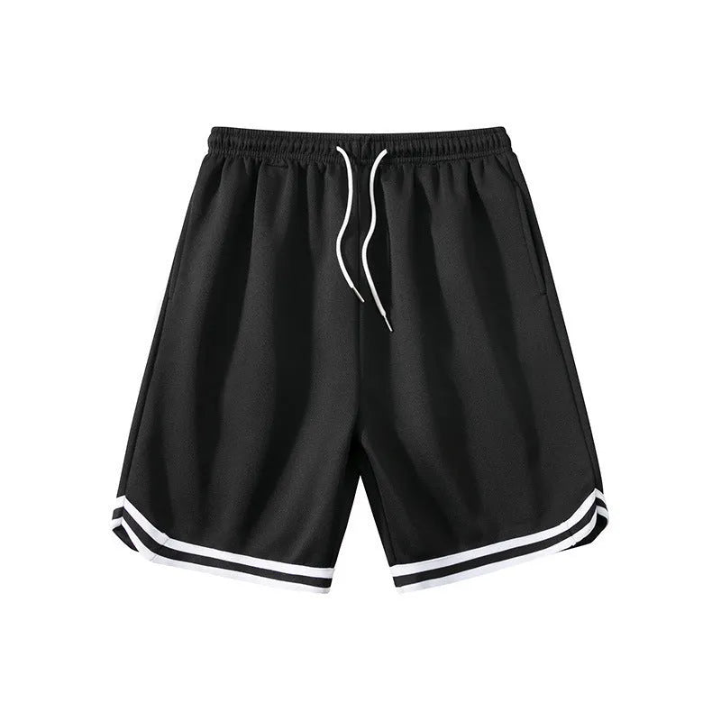 Men's loose fit polyester summer shorts in various colours with an elastic waistband.