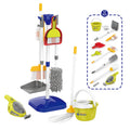 Children's play house cleaning toy set with ABS cleaning tools, stroller suit, and vacuum cleaner options in an English colour box