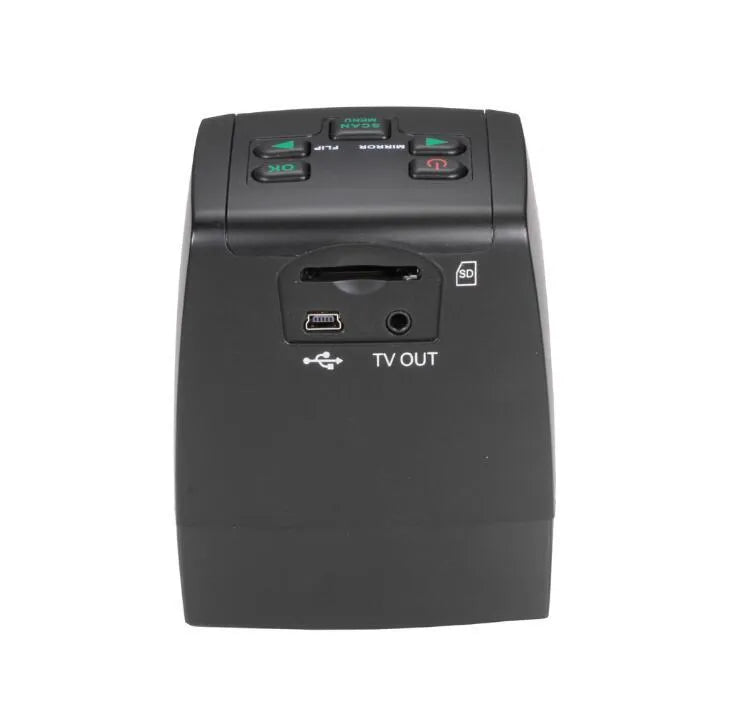 USB film negative scanner with LCD display for converting 35mm slides and film strips to digital images