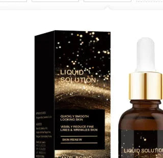 30 ml facial moisturising liquid bottle with hyaluronic acid and glycerin, 9 cm height.