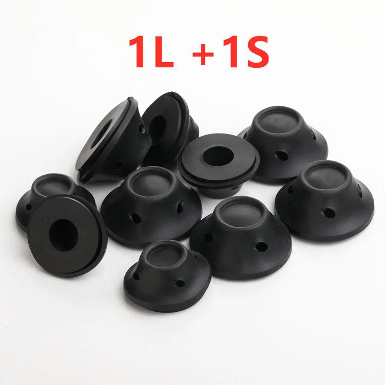 Soft silicone hair curlers in large 5.0cm and small 3.9cm sizes, ten-piece no-heat styling set