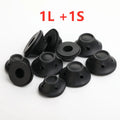 Soft silicone hair curlers in large 5.0cm and small 3.9cm sizes, ten-piece no-heat styling set