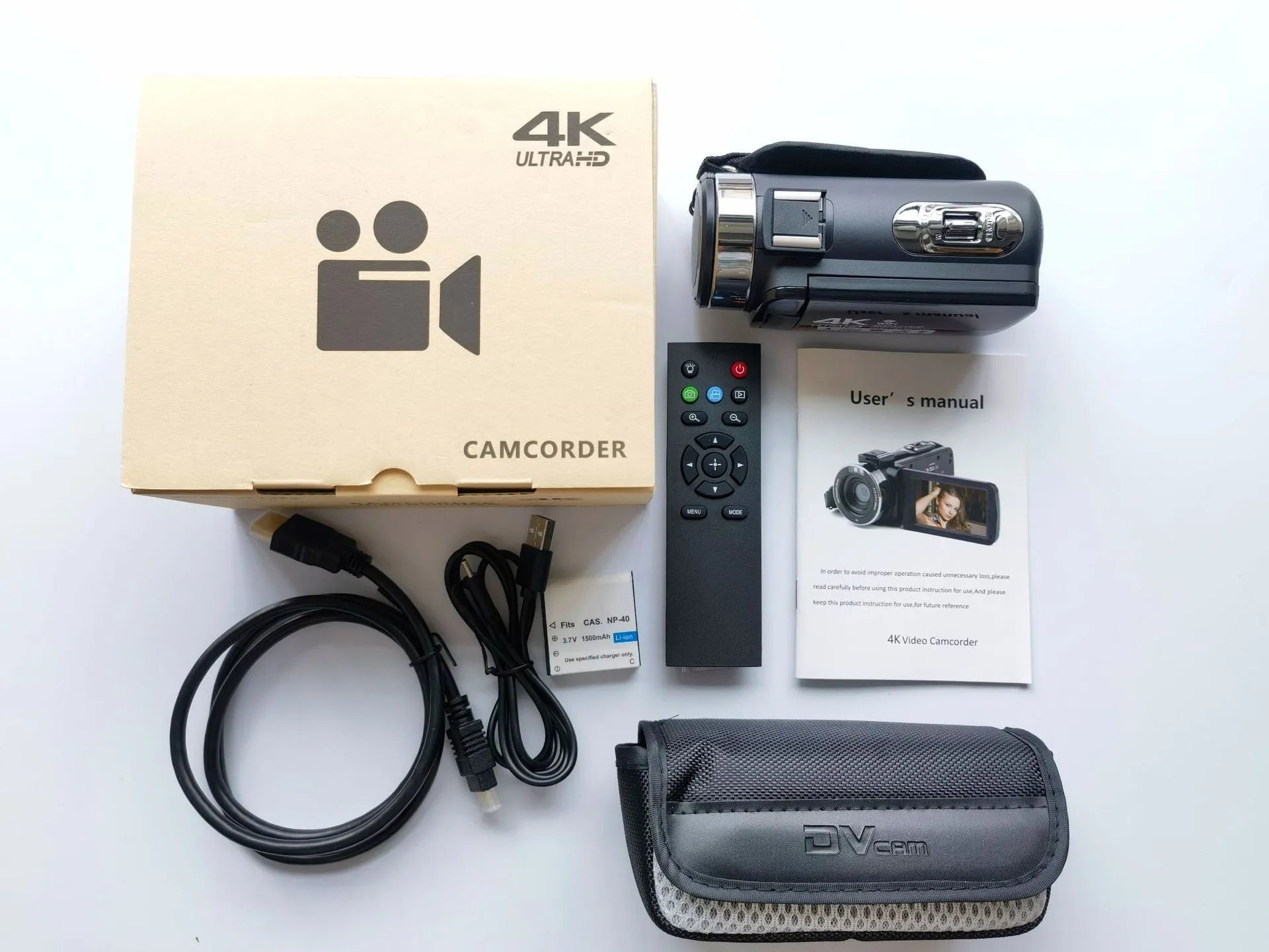 Black WIFI digital HD night vision camera with 3-inch screen and 37mm lens mount.