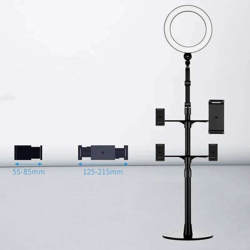 Mobile phone live broadcast desktop multi-camera stand with alloy frame and LP-4p style