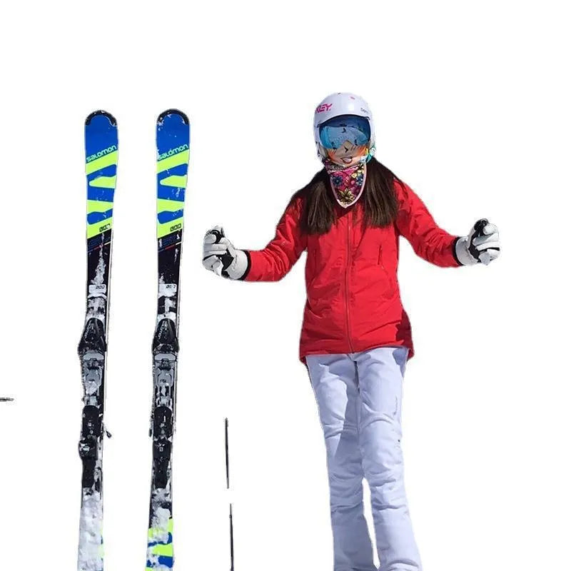 Adjustable skiing bandage with shoulder strap and hook and loop closures for ski carrying