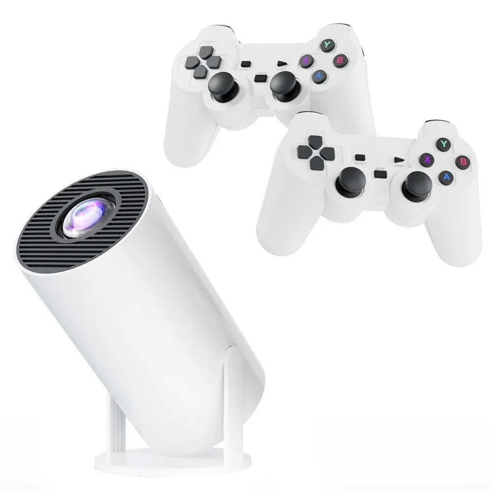 M300MAX portable home projection game machine with wireless handles in red or white packaging box