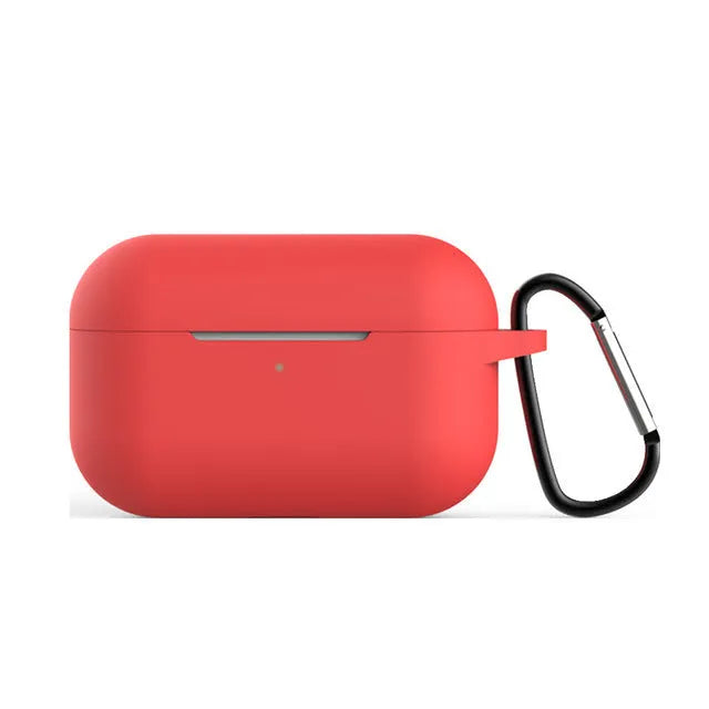 AirPods Pro silicone protective cover in multiple colours showing buckle-detailed and solid options