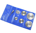 Circular saw blade and mandrel set with high-speed steel construction for woodworking