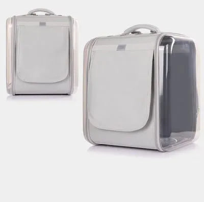 Pet carrier backpack made of polyester for outdoor cat travel in a pure colour option