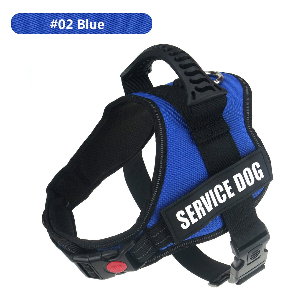 Nylon dog chest brace harness with Velcro strap in multiple sizes for large dogs