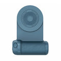 Black magnetic phone camera holder with rotatable grip and ergonomic PU leather handle