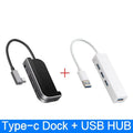Silver aluminium grey USB-C 6-in-1 docking station for iPad Pro with HDMI port and card reader