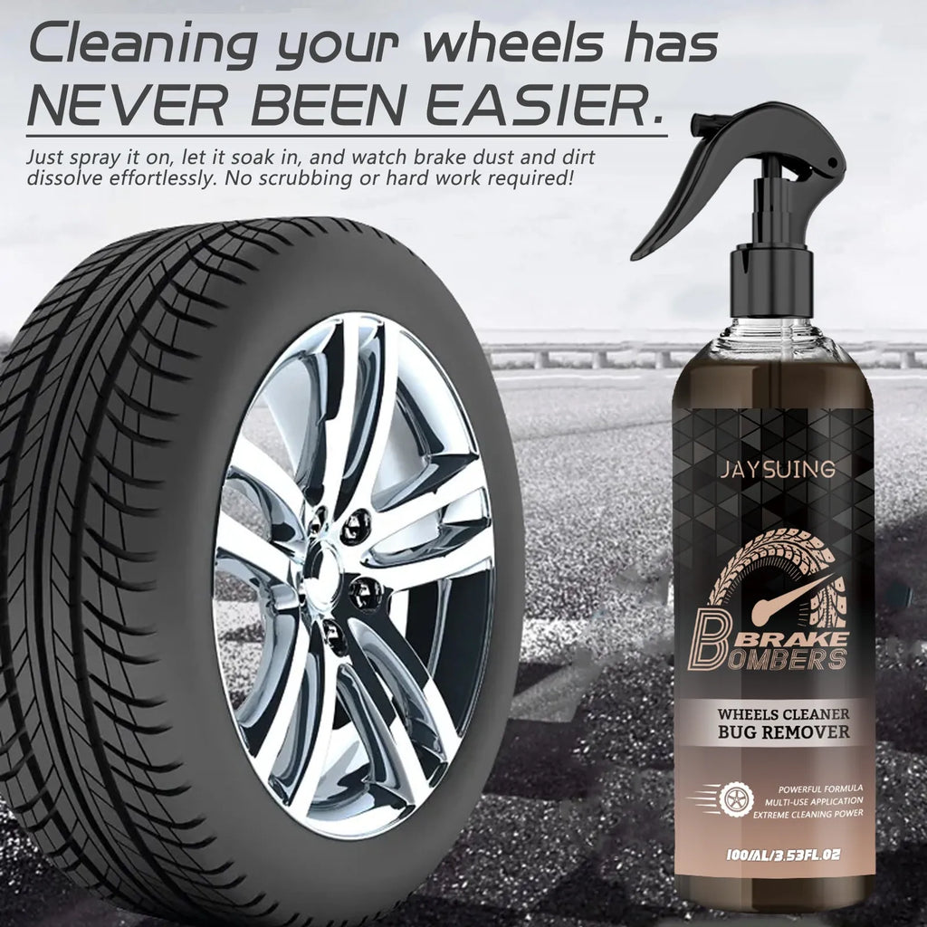 Car brake cleanser kit with 100ml bottle, sponge, and cloth for disc maintenance