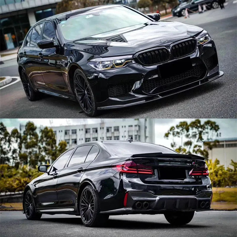 BMW G30 G38 F90 M5 carbon fibre 3D front lip side skirt rear spoiler body kit