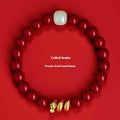 Handmade Chinese style cinnabar bracelet with snake beads for Year of the Snake body protection jewellery