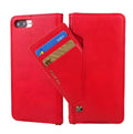 Magnetic card holder deluxe leather flip book case for iPhone 8 Plus