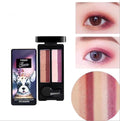 Gradient two-colour eyeshadow compact with small mushroom-head brush and 7:3 golden ratio pan