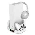Xbox Series S multi-function cooling base with fan, earphone hook and colourful light in ABS