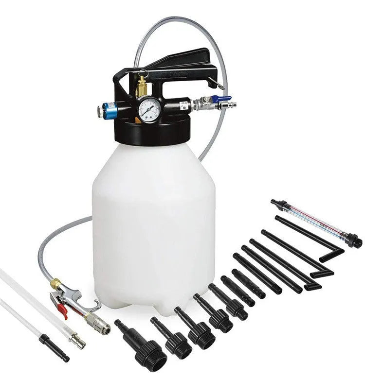 Pneumatic automatic transmission oil changer with tank and filler for workshop use