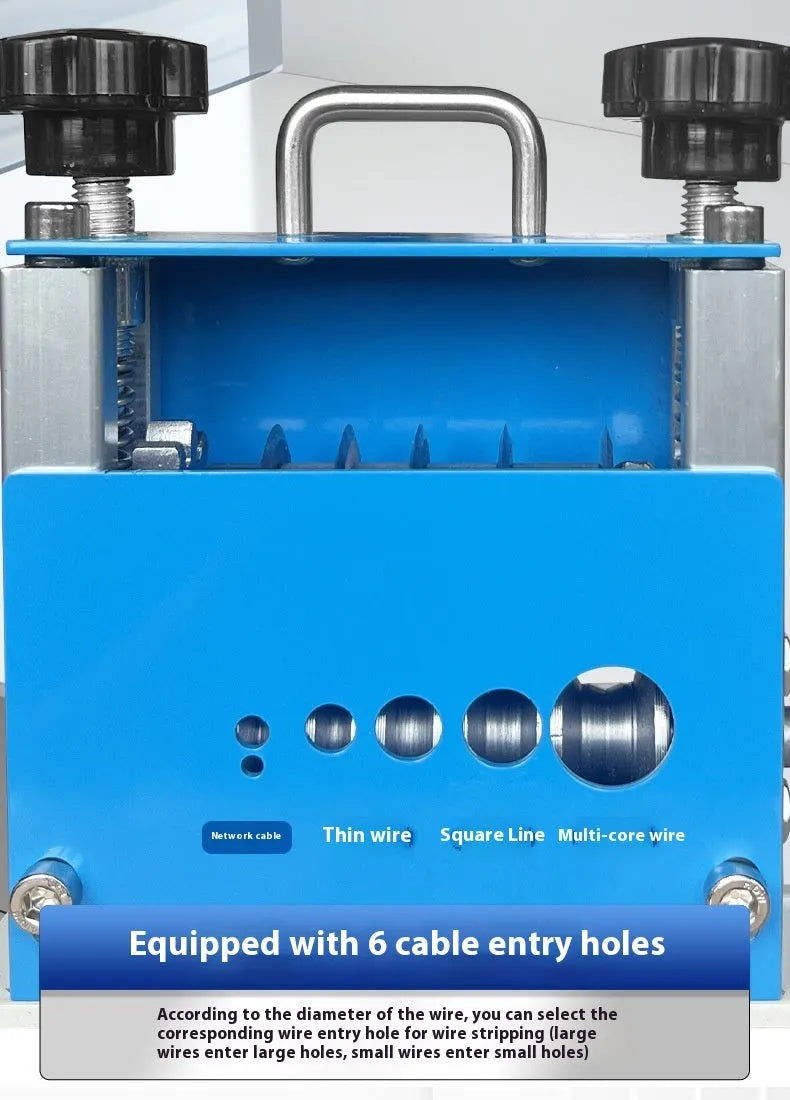 SD-017 manual wire stripping machine with adjustable blades for 0.5-17mm wires.