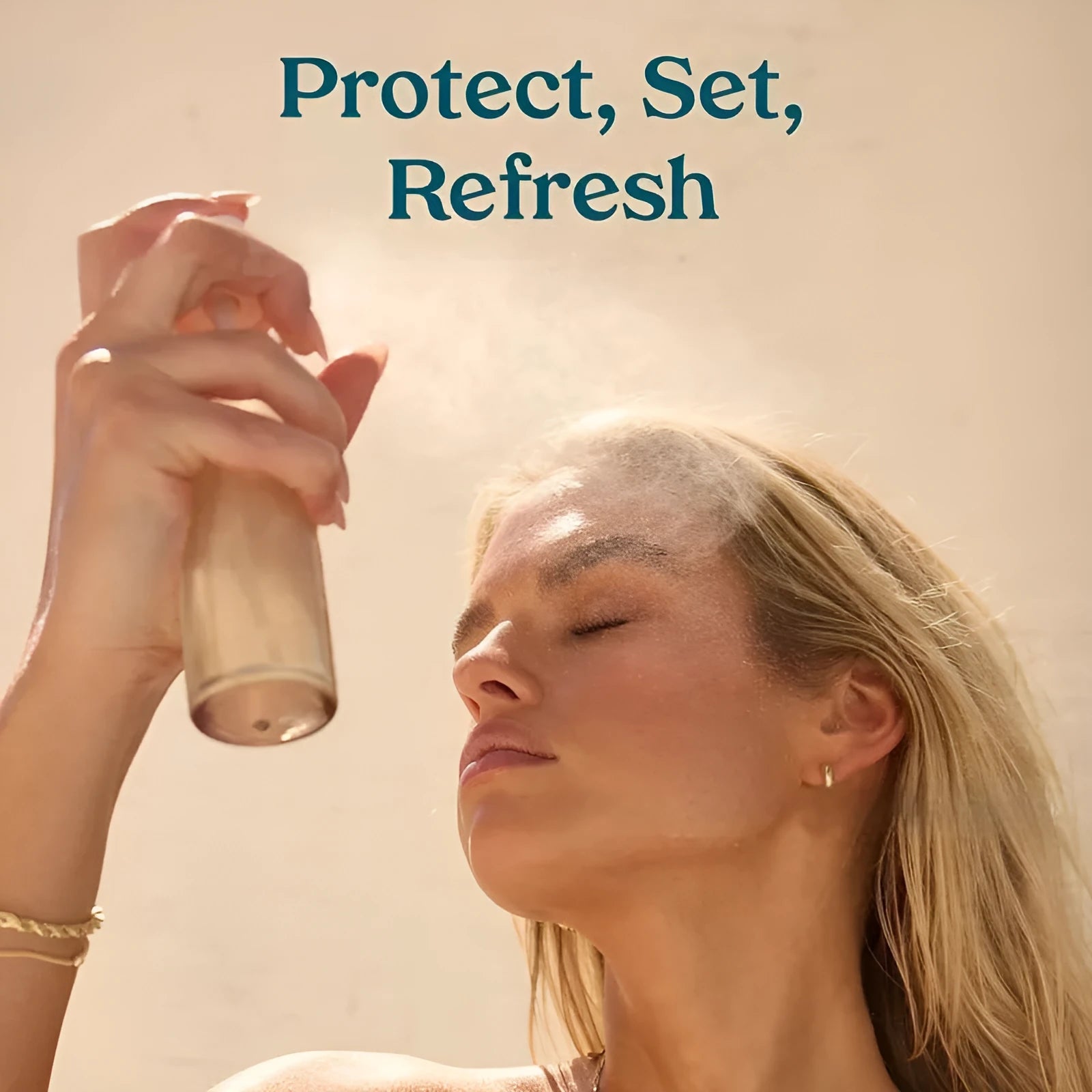 Standard 75ml makeup setting spray bottle with moisturising and nourishing formula for facial application