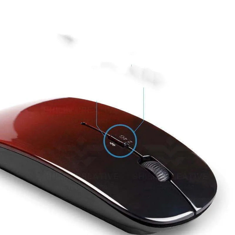 Wireless Bluetooth dual mode slim mini mouse with 1200 DPI adjustable resolution in black