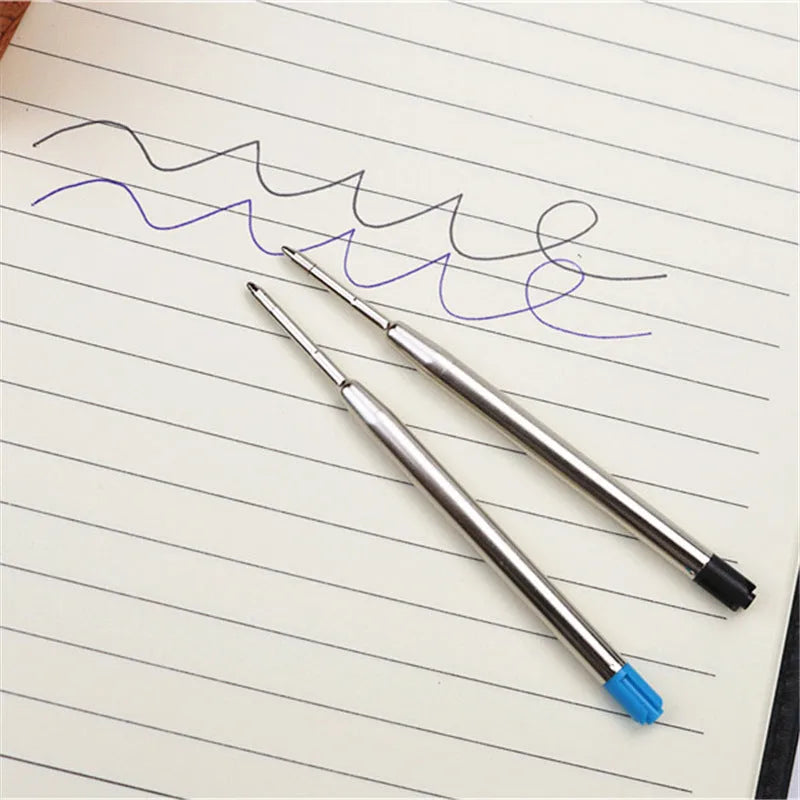 Black Baozhu full metal pocket rollerball pen with two 0.7mm refills.