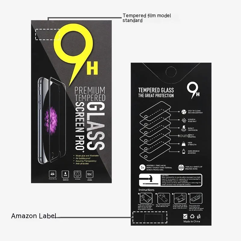 Full screen privacy tempered glass film for iPhone with black bare mould finish